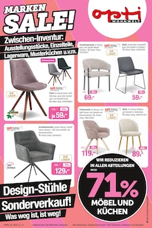 Opti-Wohnwelt Prospekt Dining Marken Sale! mit 8 Seiten