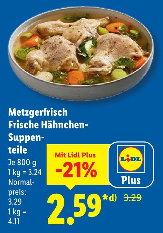 Frische Hähnchen-Suppenteile
