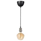 Lampenaufhängung +LED-Leuchtmittel vernickelt/Glockenform Klarglas braun von JÄLLBY / MOLNART für 19,99 € bei IKEA im Angebot Lampenaufhängung +LED-Leuchtmittel vernickelt/Glockenform Klarglas braun von JÄLLBY / MOLNART im aktuellen IKEA Prospekt