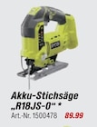 Akku-Stichsäge R18JS-0 im Angebot bei toom Baumarkt in Iserlohn Akku-Stichsäge R18JS-0 Angebote von Ryobi bei toom Baumarkt Iserlohn für 89,99 €