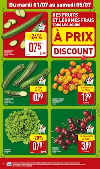 Catalogue Aldi de la semaine 26, "NOS ARRIVAGES VACANCES JUSQU'À -34%", page 2, 01/07/2025 - 07/07/2025 Prospectus Aldi en cours, "NOS ARRIVAGES VACANCES JUSQU'À -34%", page 2 sur 54