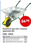 Brouette à roue anti-crevaison galvanisée 85L - Screwfix à Lille Brouette à roue anti-crevaison galvanisée 85L en promo chez Screwfix Lille à 64,99 €