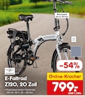 E-Faltrad Z120, 20 Zoll bei Netto Marken-Discount im Hohentengen Prospekt für 799,00 €
