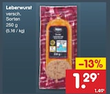 Leberwurst im Angebot bei Netto Marken-Discount in Cottbus Leberwurst Angebote bei Netto Marken-Discount Cottbus für 1,29 €