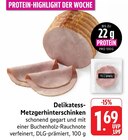 EDEKA - Delikatess-Metzgerhinterschinken Angebot im Prospekt Delikatess-Metzgerhinterschinken bei EDEKA im Prospekt "" für 1,69 €