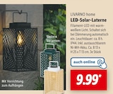 Lidl - LED-Solar-Laterne Angebot im Prospekt LED-Solar-Laterne bei Lidl im Prospekt "" für 9,99 €