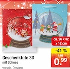 Geschenktüte 3D mit Schnee im aktuellen Zimmermann Prospekt