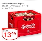 Budweiser Budvar Original Angebote von Budweiser Budvar bei GLOBUS Halle für 13,99 €