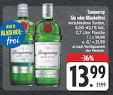 Gin im Angebot bei E center in Würzburg Gin Angebote von Tanqueray bei E center Würzburg für 13,99 €