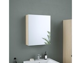 Armoire salle de bain miroir decor bois clair "style" l.50 x h.60 x p.15 cm en promo chez Brico Dépôt Carpentras à 78,90 €