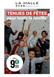 Prospectus La Halle à Ormes, "TENUES DE FÊTES pour toute la famille", 1 page, 01/12/2025 - 31/12/2025