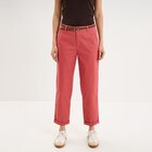 Pantalon chino regular ceinture tressée vieux rose femme - La Halle Pantalon chino regular ceinture tressée vieux rose femme à 25,99 € dans le catalogue La Halle