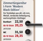 Zimmertürgarnitur L-Form 'Modern Black Edition' von  im aktuellen BAUHAUS Prospekt für 20,25 €