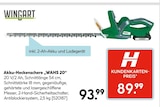 Akku-Heckenschere „WAHS 20“ von Wingart für 89,99 € bei Hellweg im Angebot Akku-Heckenschere „WAHS 20“ von Wingart im aktuellen Hellweg Prospekt