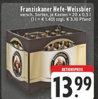 Hefe-Weissbier im Angebot bei EDEKA in Nettetal Hefe-Weissbier Angebote von Franziskaner bei EDEKA Nettetal für 13,99 €