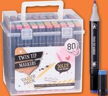 Marqueurs double pointe 80 pièces - Jolly Craft Studio en promo chez Netto Marseille à 7,49 €