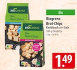 Brot-Chips Knoblauch im Angebot bei famila Nordost in Kiel Brot-Chips Knoblauch Angebote von Biogreno bei famila Nordost Kiel für 1,49 €