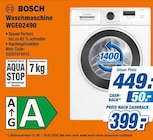 Aktuelles Waschmaschine WGE02490 Angebot bei expert in Lünen ab 399,00 €