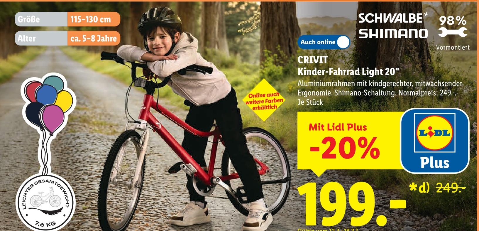 Kinder-Fahrrad Light 20