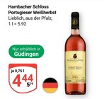 Portugieser Weißherbst im Angebot bei GLOBUS in Saarbrücken Portugieser Weißherbst Angebote von Hambacher Schloss bei GLOBUS Saarbrücken für 4,44 €