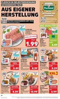 Schweinefleisch im Kaufland Prospekt "Aktuelle Angebote" mit 54 Seiten (Fürth)