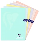 Clairefontaine Mimesys Pastel - Cahier polypro 24 x 32 cm - 96 pages - grands carreaux (Seyes) - disponible dans différentes couleurs - Clairefontaine dans le catalogue Bureau Vallée
