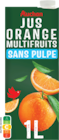 JUS D'ORANGE MULTIFRUITS SANS PULPE AUCHAN - AUCHAN en promo à 3,54 € chez Auchan Hypermarché JUS D'ORANGE MULTIFRUITS SANS PULPE AUCHAN - AUCHAN dans le catalogue Auchan Hypermarché