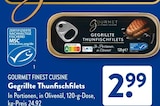 Gegrillte Thunfischfilets im Angebot bei ALDI SÜD in Konstanz Gegrillte Thunfischfilets Angebote von Gourmet Finest Cuisine bei ALDI SÜD Konstanz für 2,99 €