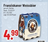 Weissbier im Angebot bei Trinkgut in Wesel Weissbier Angebote von Franziskaner bei Trinkgut Wesel für 4,99 €