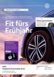 Volkswagen Prospekt für Greiz mit 1 Seite Volkswagen Prospekt für Greiz: Fahrtrichtung Frühling, 1 Seite, 01.03.2023 - 31.05.2023