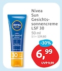 Sun Gesichts-Sonnencreme LSF 30 von Nivea für 6,99 € bei budni im Angebot Sun Gesichts-Sonnencreme LSF 30 von Nivea im aktuellen budni Prospekt