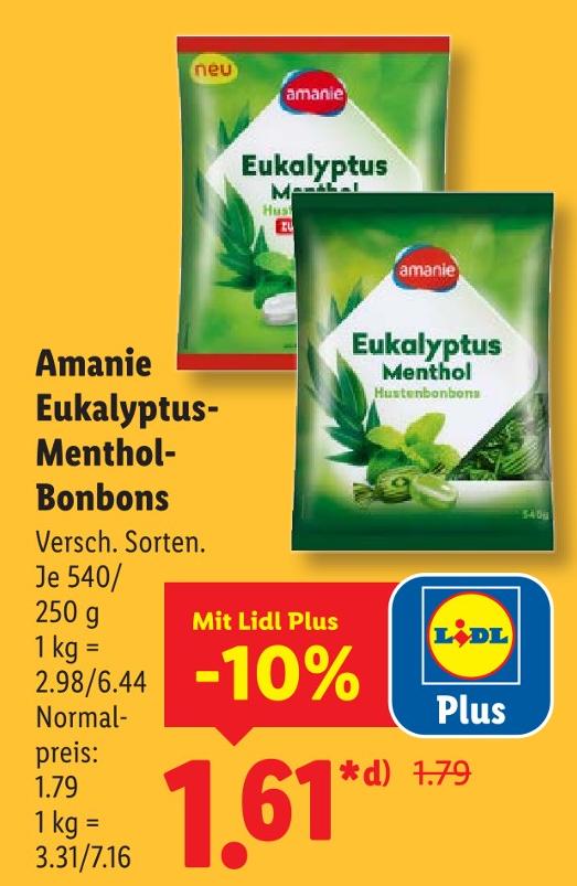 Eukalyptus-Menthol-Bonbons