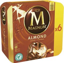 Glace - MAGNUM dans le catalogue Géant Casino Bâtonnets Glacés Amande - MAGNUM à 2,41 € en promo chez Géant Casino
