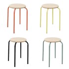 Tabouret empilable MDF - CARREFOUR HOME en promo chez Carrefour Market Reims à 9,99 €