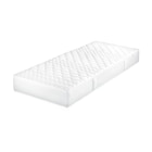 7-Zonen-Tonnen-Taschenfederkern medium, ca. 90x200x23 cm.  Die Matratze TFK Komfort 1000 ist eine gemütliche Matratze, die Ihnen erholsame Nächte verspricht. Dank der hohen Federanzahl ist sie besonders stützend und besonders bequem. Produkteigenschaften: Matratzen-Kern: 7-Zonen-Tonnen-Taschenfederkern Hohe Federnanzahl (ca. 500 Federn p. m²) Extra dicke Komfortschaum-Abpolsterung, für Druckentlastung besondere Punktelastizität und Federkraft Komforthöhe: ca. 22 bis 23 cm lieferbar in den Härten Medium, Fest und Extra Fest  Matratzen-Bezug: Zwischenbezug (100% Baumwolle) Körper-Klima-Management durch 37 °C Technologie im hochwertigen Doppeltuch-Bezug D 10102 37 °C Dry Fresh (53% Polyester, 44% Viskose, 3% Elasthan) besonders elastische Klimafaser (100% Polyester) eingesteppt Spezieller umlaufender Klimaborder (100% Polyester) ermöglicht eine gute Belüftung Bezug waschbar bis 60 °C Diese Matratze ist auf Anfrage im Einrichtungshaus auch in Sondermaßen bestellbar. Unsere MitarbeiterInnen beraten Sie gerne vor Ort. im aktuellen Möbel Martin Prospekt