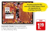 Aktuelle Steak Angebote bei EDEKA in Heidelberg Aktuelles Feuerwehr-Steaks Angebot bei EDEKA in Heidelberg ab 1,19 €
