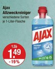 Reinigungsmittel im V-Markt Prospekt Allzweckreiniger von Ajax im aktuellen V-Markt Prospekt für 1,49 €