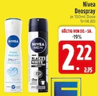 Fresh Nature Deospray Angebote von Nivea bei EDEKA Regensburg für 2,22 €