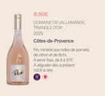 Triangle d'or 2025 côtes-de-provence - DOMAINE DE L'ALLAMANDE à 8,90 € dans le catalogue Monoprix Dragon