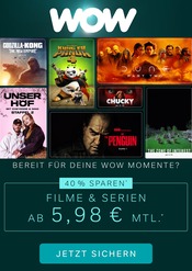 Aktueller WOW Elektromarkt Prospekt in Baldham und Umgebung, "Filme und Serien ab 5,98€ mtl." mit 1 Seite, 01.10.2024 - 31.10.2024