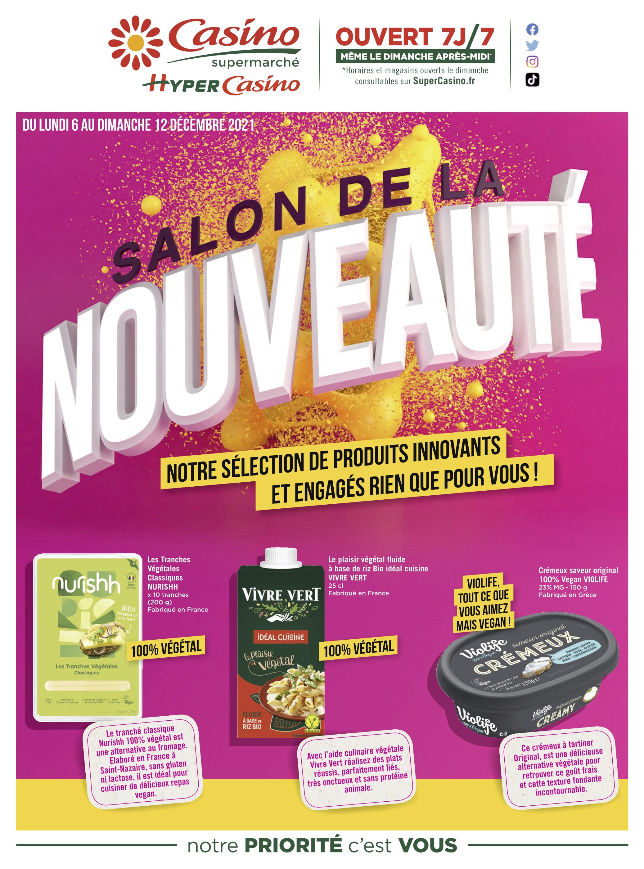 Catalogue Casino Supermarchés à Fontenay-en-Parisis, avec 28 pages Prospectus Casino Supermarchés à Fontenay-en-Parisis, "Salon de la nouveauté", 28 pages, 06/12/2021 - 12/12/2021