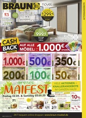 Aktueller BRAUN Möbel-Center Prospekt mit Schlafzimmer, "Großes Maifest", Seite 1