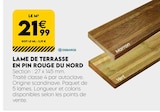 Promo Lame de terrasse en pin rouge du nord à 21,99 € dans le catalogue Tout Faire à Marckolsheim