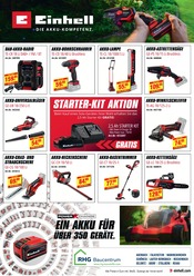 Gartengeräte im RHG Baucentrum Prospekt in Plauen Aktueller RHG Baucentrum Prospekt mit Gartengeräte, "Gerät kaufen und ein Starter-Kit kostenlos dazu", Seite 1