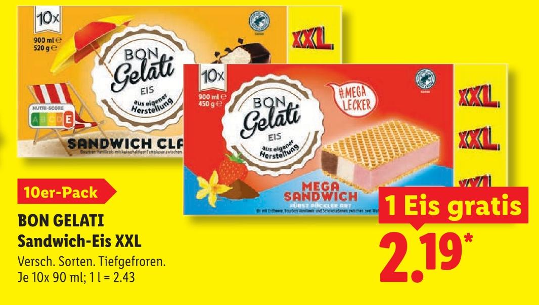 Sandwich-Eis XXL Classic