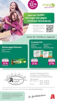 mea - meine apotheke Prospekt der KW 37 "Unsere September-Angebote" Aktueller mea - meine apotheke Prospekt "Unsere September-Angebote" Seite 1 von 4 Seiten