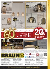 Aktueller BRAUN Möbel-Center Prospekt mit Beleuchtung, "Wir feiern Jubiläum!", Seite 24