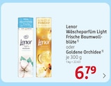 Wäscheparfüm Light Frische Baumwollblüte oder Goldene Orchidee von Lenor im aktuellen Rossmann Prospekt für 6,79 €