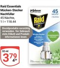 Aktuelles Raid Essentials Mücken-Stecker Nachfüller Angebot bei GLOBUS in Duisburg ab 3,79 €