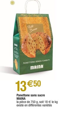 Migros France Marignier - Panettone sans sucre Promo Panettone sans sucre dans le catalogue Migros France "Chocolatez votre Noël !" à Marignier
